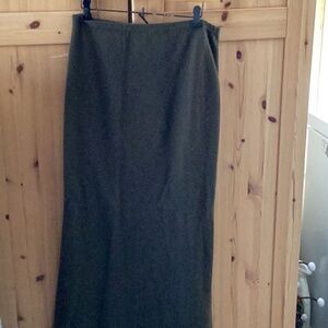 Italian Wool lineaMidas Olive  Maxi pull on SKIRT VINTAGE BEAUTY SZ M/LG
